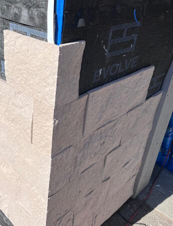 Evolve stone siding